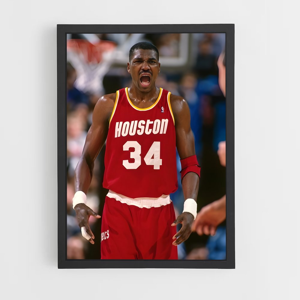 Poster Hakeem olajuwon courts – affiche Basketball (vue 2)